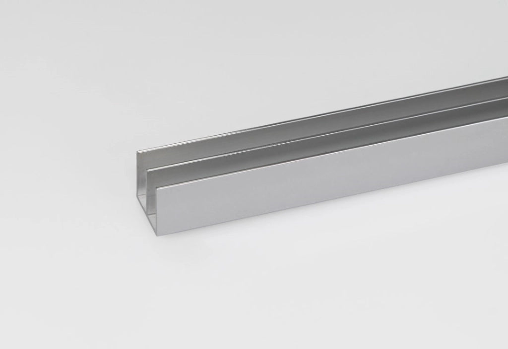 Profilo Canalino Doppio Da 1 Metro A U Argento Brillante 20X18X1 - Arcansas