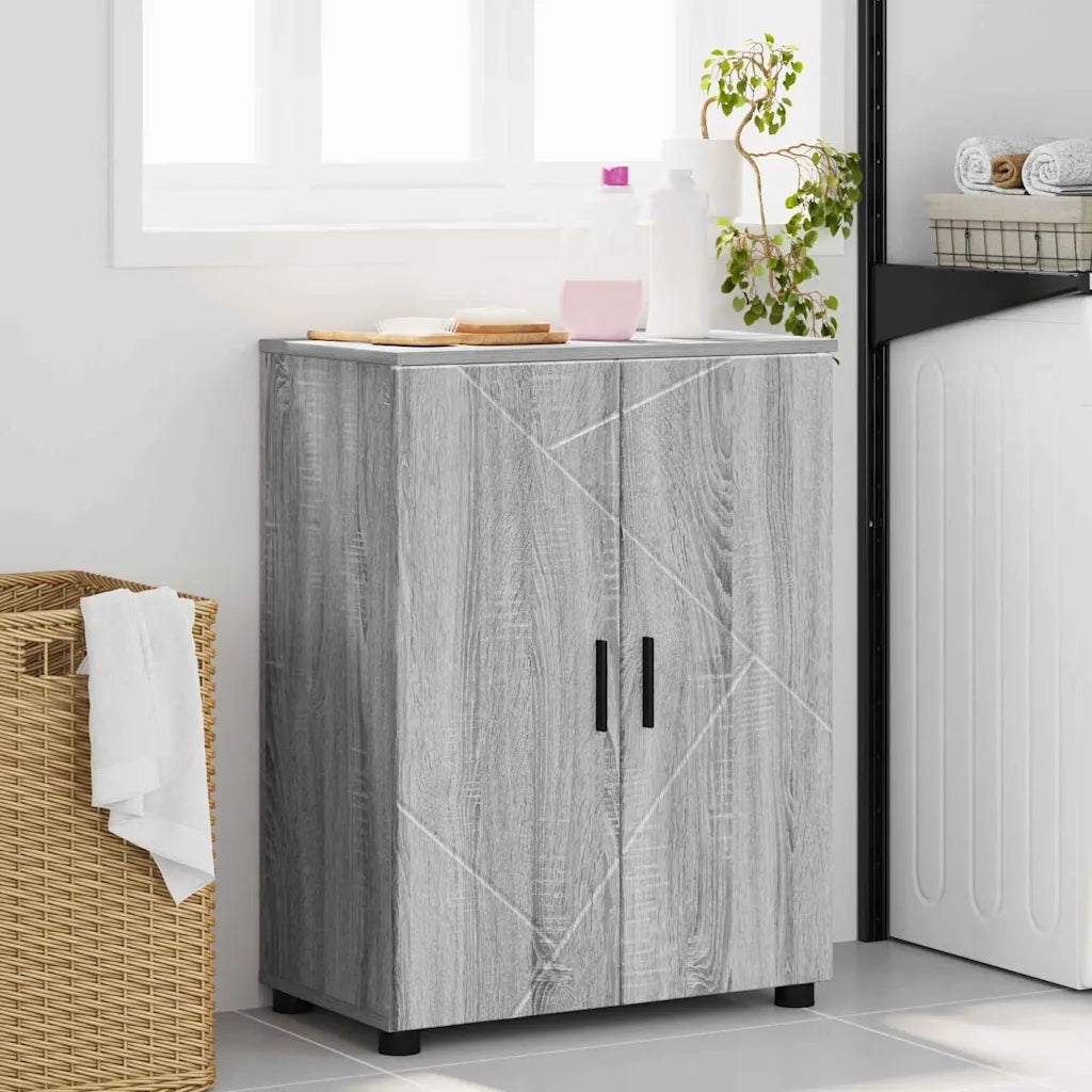 Mobile da Bagno con archiviazione Grigio Sonoma 60 x 35 x 80 cm
