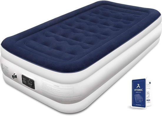 Letto gonfiabile per una persona con materasso a aria e pompatura elettrica fino a 250 kg