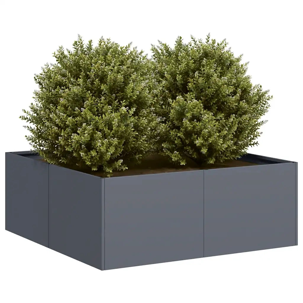 Fioriera Antracite 80x80x30 cm in Acciaio 860803