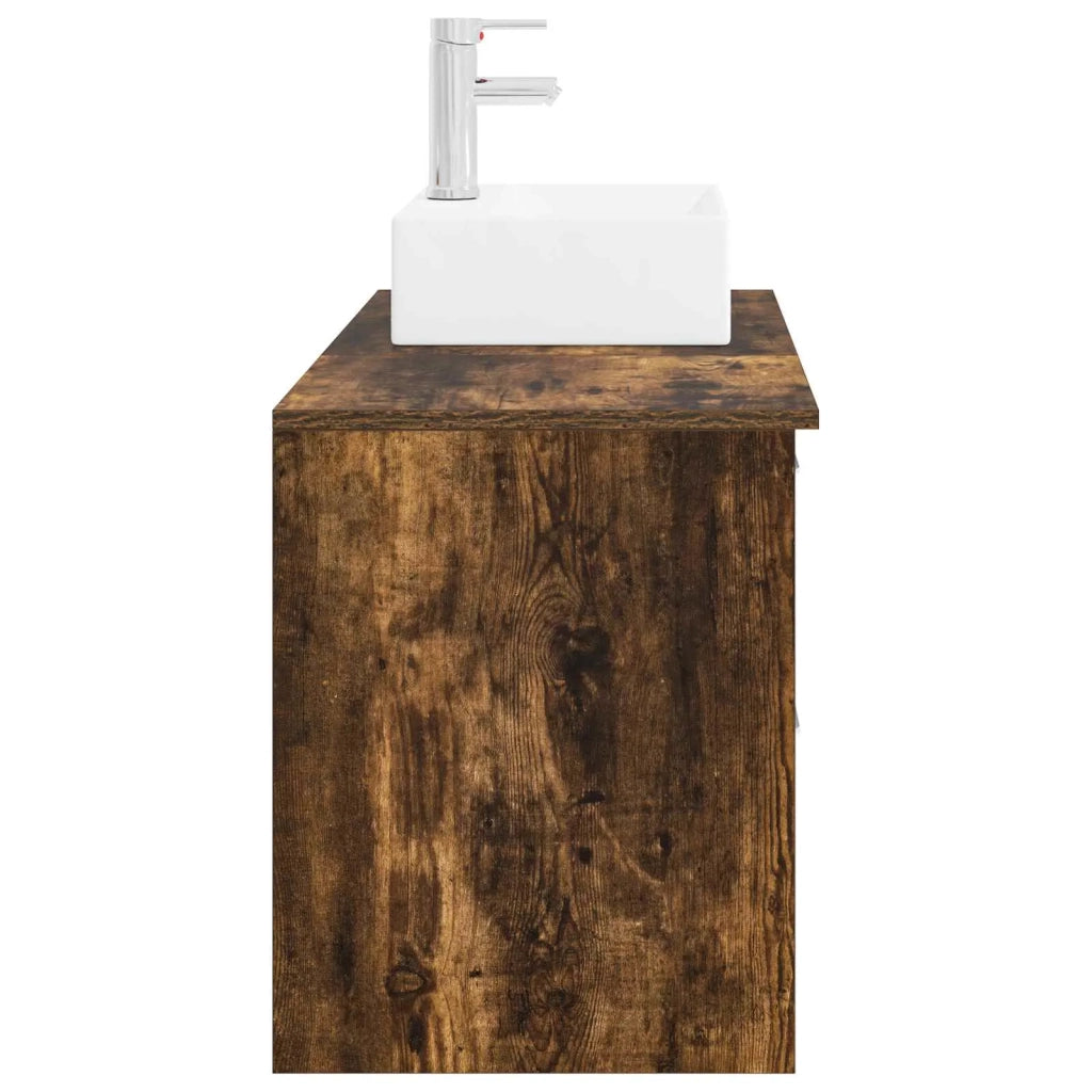 Set di mobili per il bagno 2 pcs Rovere Fumo 3403892