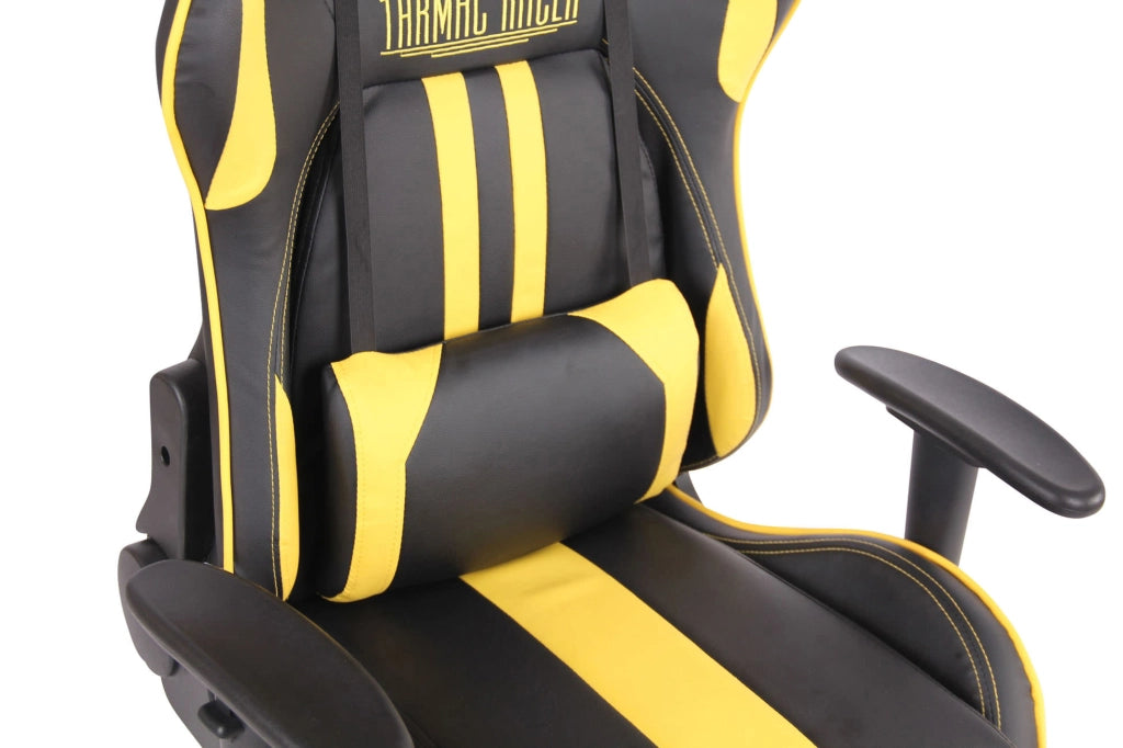 Sedia Ufficio Massaggiante Limit XM In Similpelle Nero/giallo