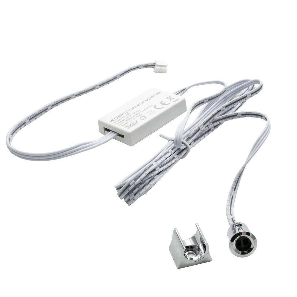 Trade Shop - Kit Mini Interruttore Sensore Movimento Mano Luci Led Armadio Alimentatore 12v 100w -