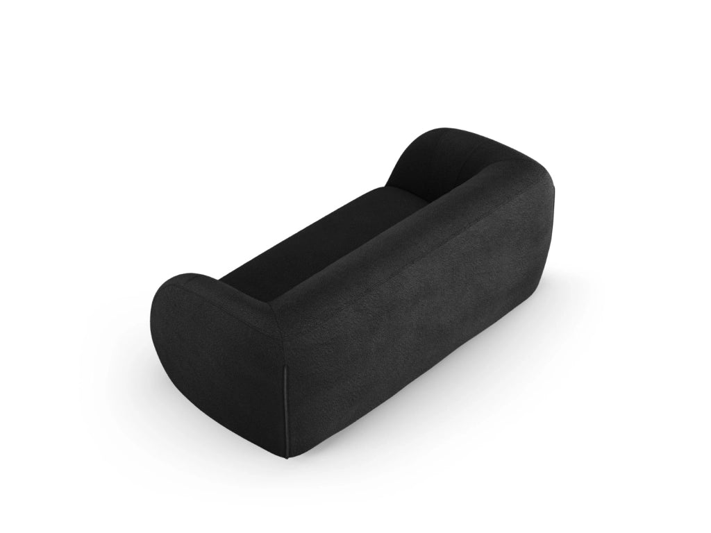 Cosmopolitan Design - Divano "Essen" 2 posti in bouclé nero 