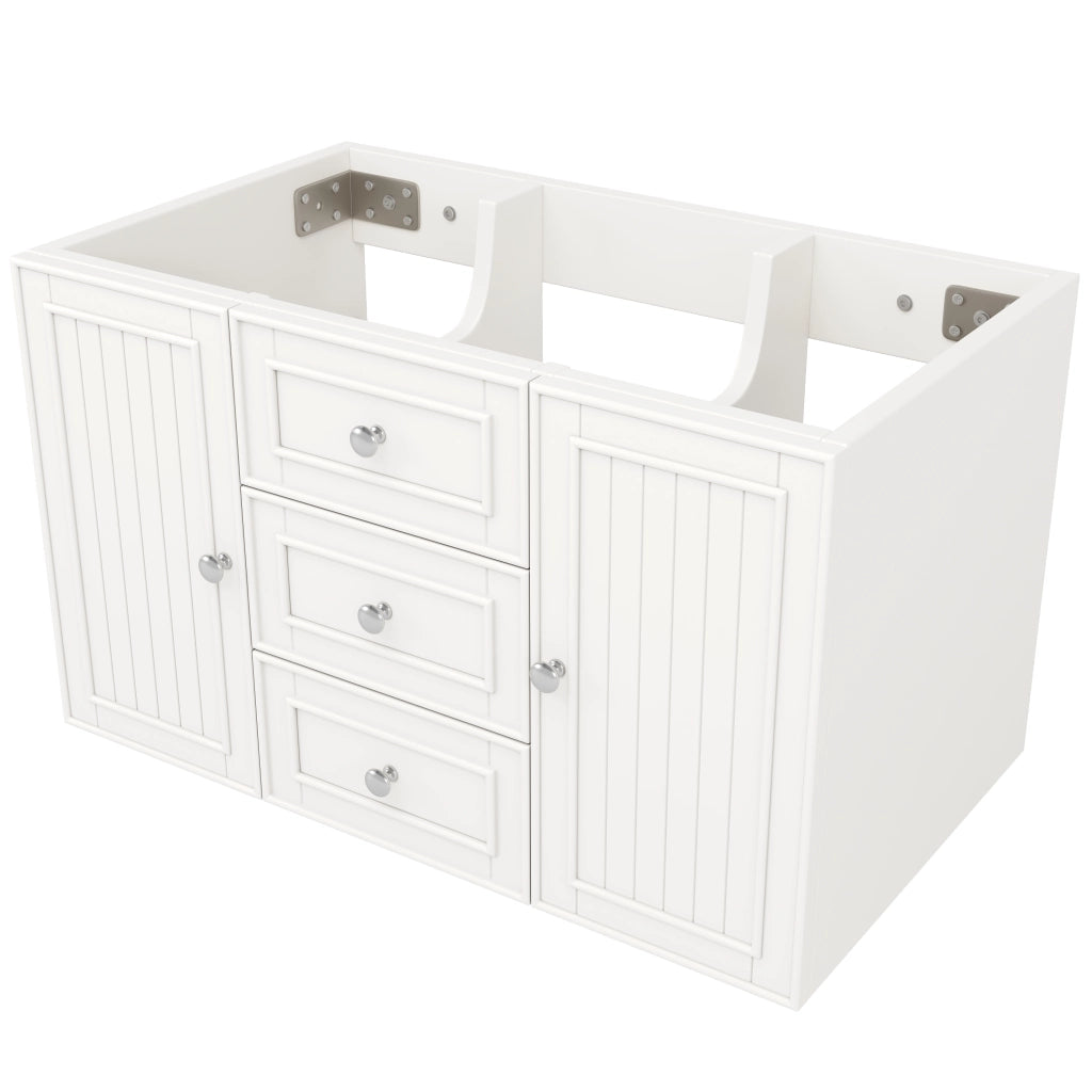Mobile bagno sospeso con cassetti e lavabo in ceramica per bagno; 78.5×46×46.8 cm