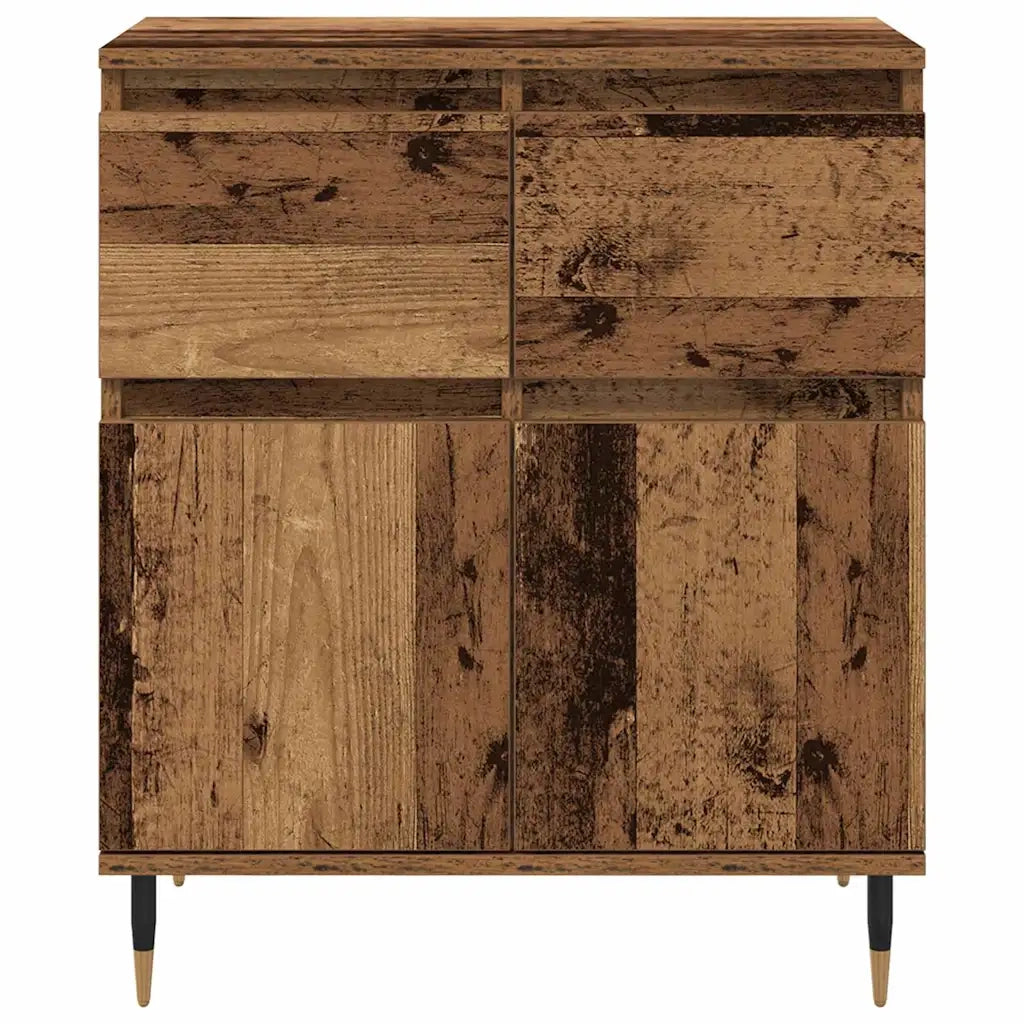Credenza con Cassetto-Buffet-Armadio da cucina Legno vecchio 60 x 35 x 70 cm 350763
