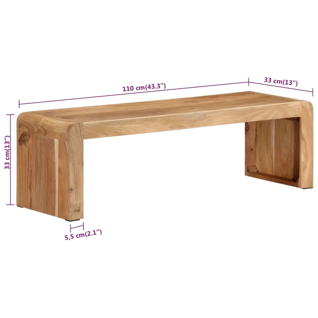 Mobile Porta TV 110x33x33 cm in Legno Massello di Acacia 351648