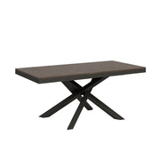 Tavolo allungabile 180/440x90 cm Volantis Evolution colore noce telaio e gambe antracite