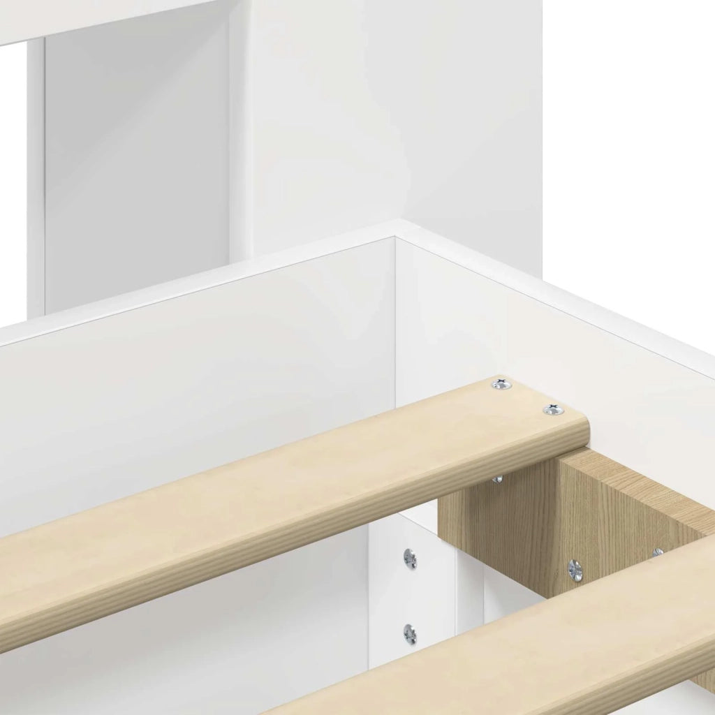 Struttura del letto con stoccaggio e testata Bianco 80 x 200 cm 3433918