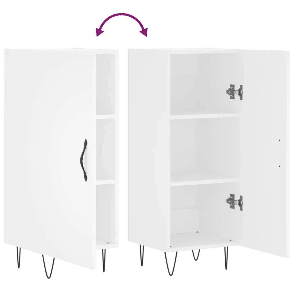 Credenza-Buffet-Armadio da cucina Bianca 34,5x34x90 cm in Legno Multistrato 230128