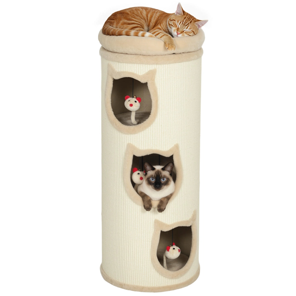 Tiragraffi per gatti con piattaforma ¨C zephmum ¨C 38x96 cm crema