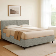 Exeter, Letto Singolo Sfoderabile Made in Italy, Grigio