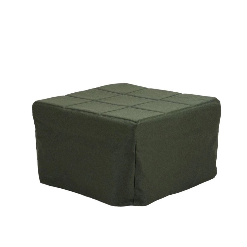 Pouf letto singolo pieghevole Vega tessuto colore verde scuro