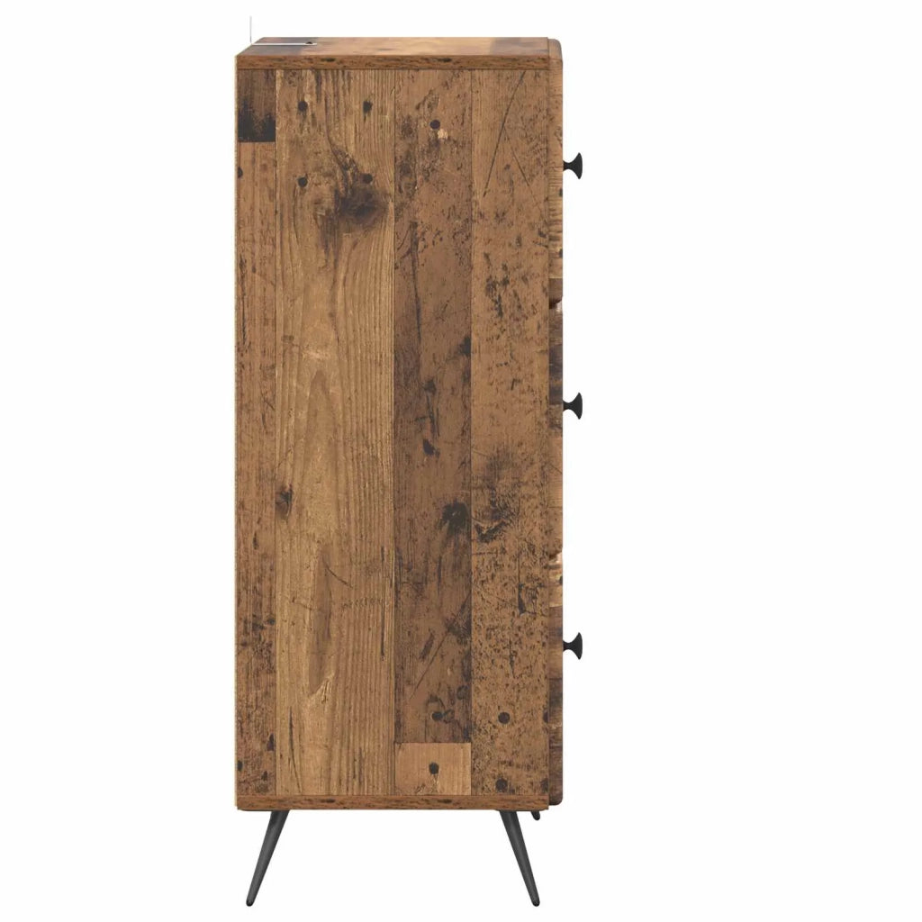 Mobile con Cassetti Legno antico 33 x 34,5 x 90 cm 895543
