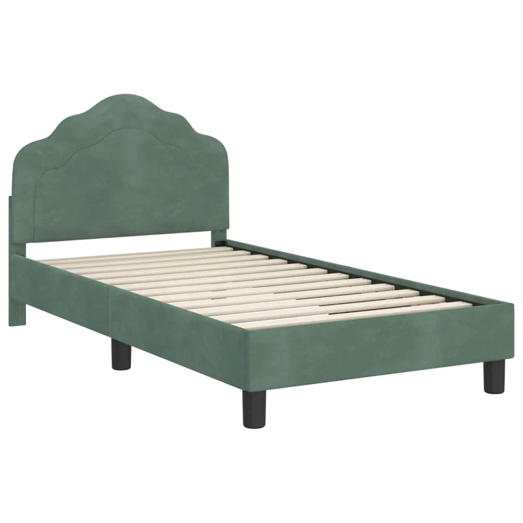 Struttura letto bambini con testata Verde Mare 80 x 160 cm