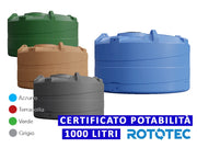 Serbatoio Da Esterno Rototec PANETTONE 1000 LT Polietilene Stoccaggio Acqua