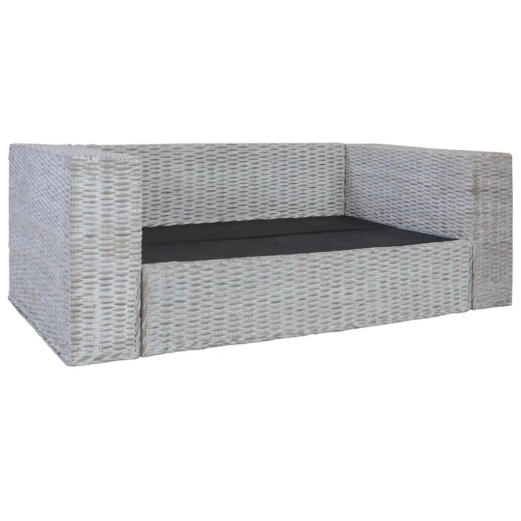 Set di Divani 2 pz con Cuscini Grigio in Rattan Naturale cod mxl 19131