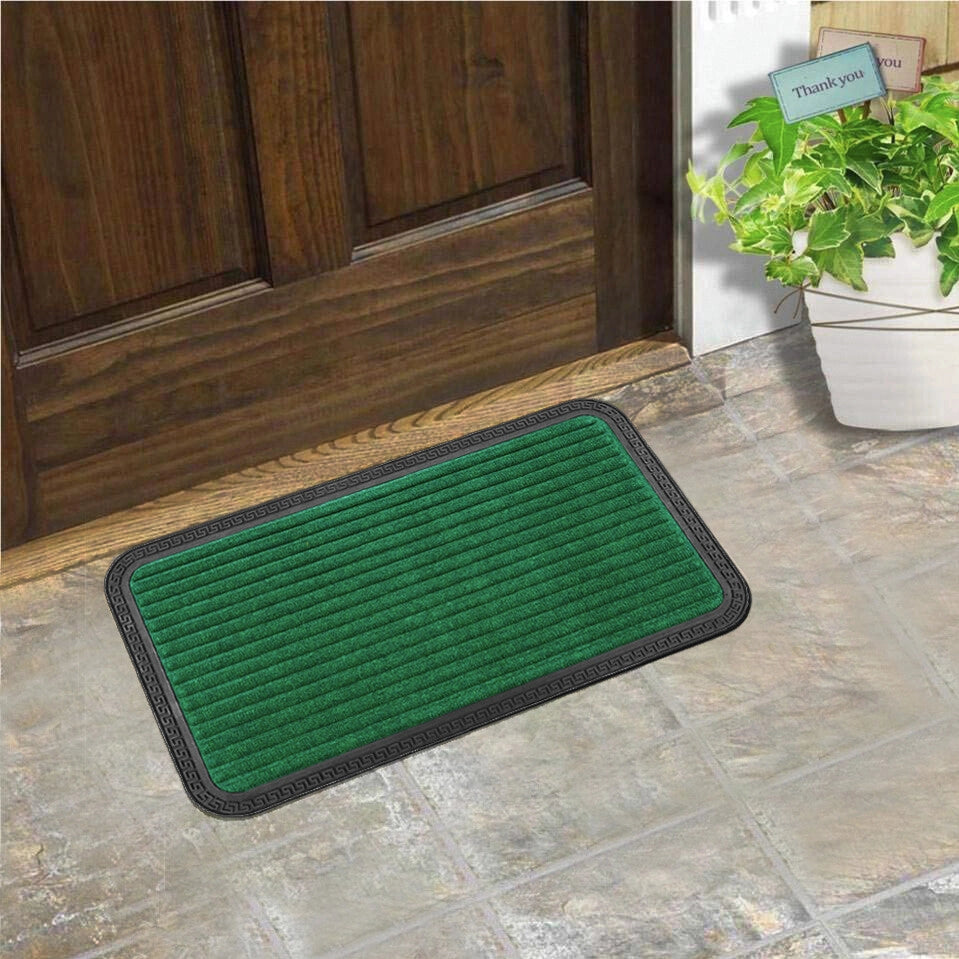 Zerbino Ingresso Antiscivolo Robusto Assorbente Tappeto Gommato Asciugapassi Verde 40x60 cm