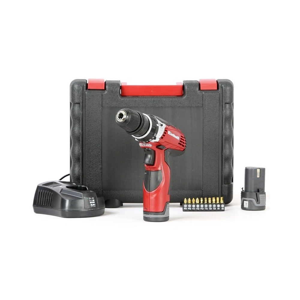 Trade Shop - Trapano Avvitatore Einhell 12v Te-cd 12 X-li 2 Batterie 1,3 Ah Valigetta -
