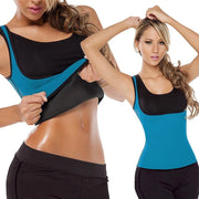 Trade Shop - Canotta Snellente Donna Cami Hot Shapers Dimagrante Neotex Azzurra Per Fitness -