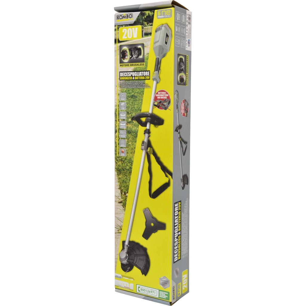 🌿 Decespugliatore Brushless a Batteria KOMBO PRO 20V – 230 Hz