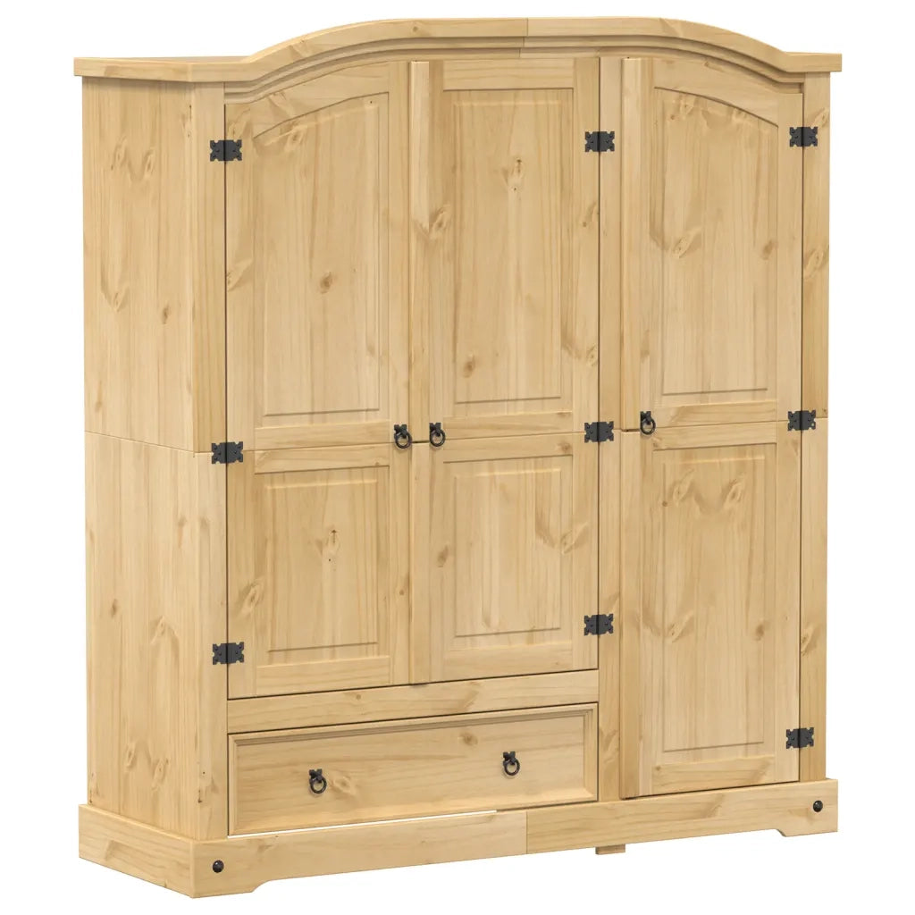 vidaXL Armadio Corona 151,5x52x170 cm in Legno Massello di Pino