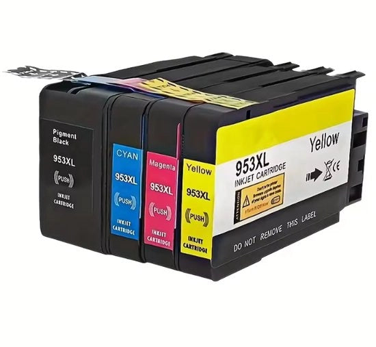 Pacchetto di 4 Bottiglie di Inchiostro per Stampante compatibile con HP 955XL per Stampanti HP 7720 7730 7740 8720 8730
