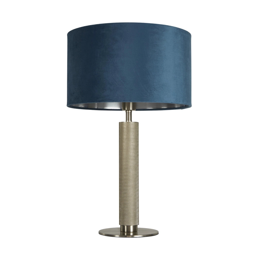 Lampada Scrivania Londra Acciaio Ottone Velluto Verde Acqua 1 Luce E27