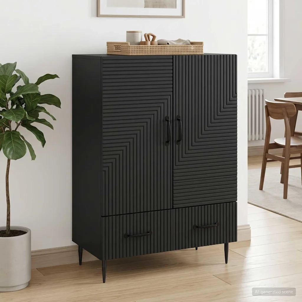 Credenza Nero 66 x 34,5 x 95 cm Legno ingegnerizzato 894896