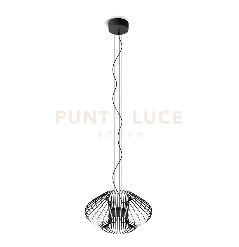 FILO LAMPADARIO A SOSPENSIONE DIAMETRO 50CM TITANIO A LED 2700K 2460LM 36W