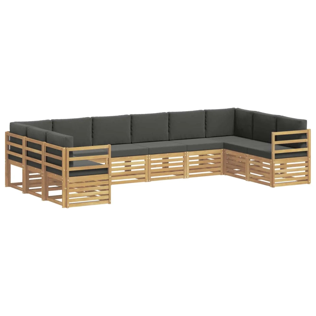 Set divano sezionale 10 pcs Bianco e Antracite