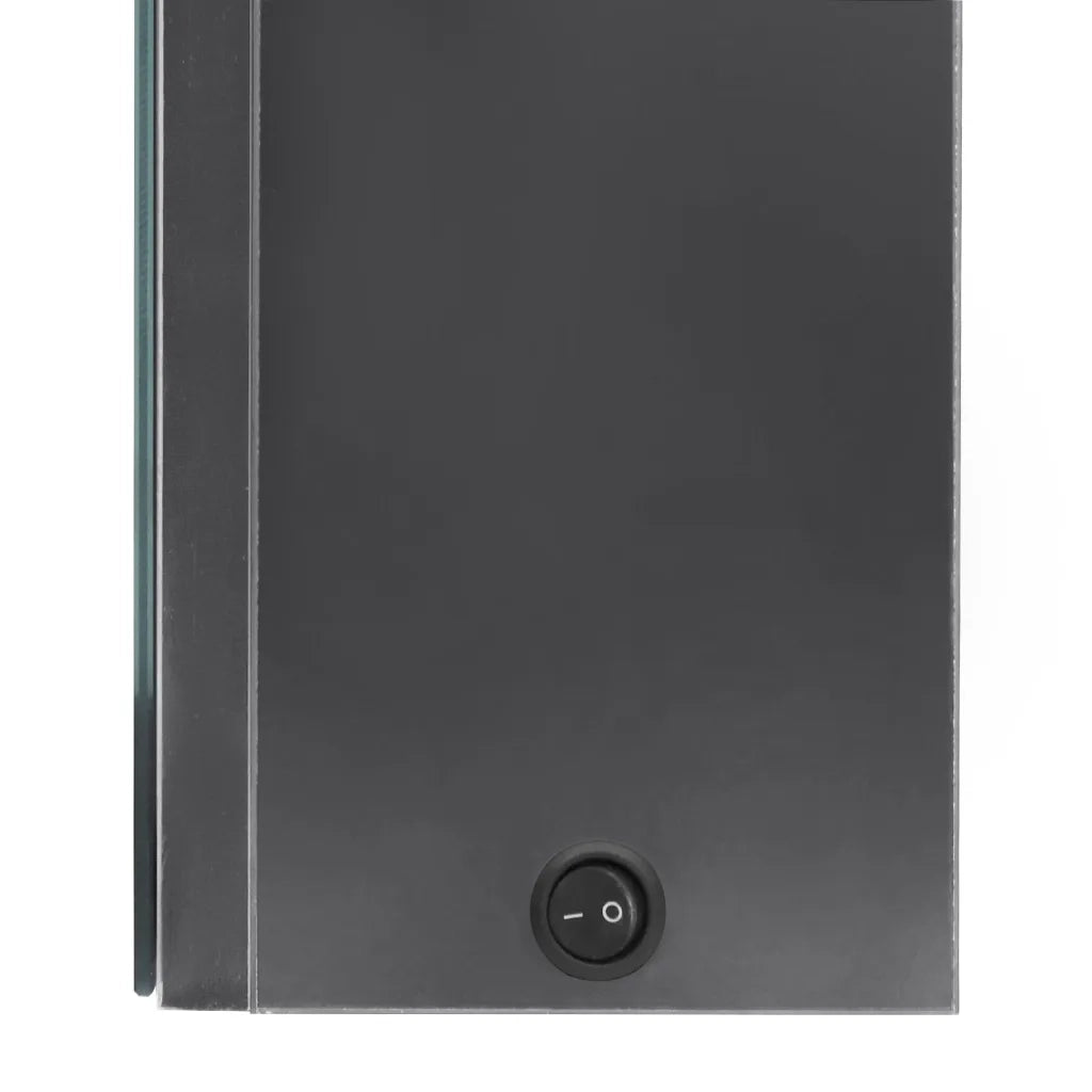 Armadietto Bagno con Specchio e LED-Mobile bagno con specchio Grigio Lucido 50x13x70 cm 809252
