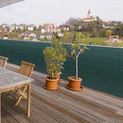 Schermo per giardino in PVC da 1,4x4m per la privacy - separazione per giardino e schermo per balcone da 1,4x4m - colore verde
