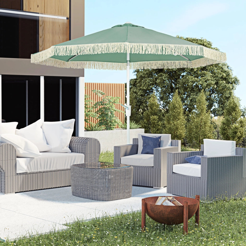 Ombrellone da giardino inclinabile ¨C zephmum ¨C verde ? 265x245 cm