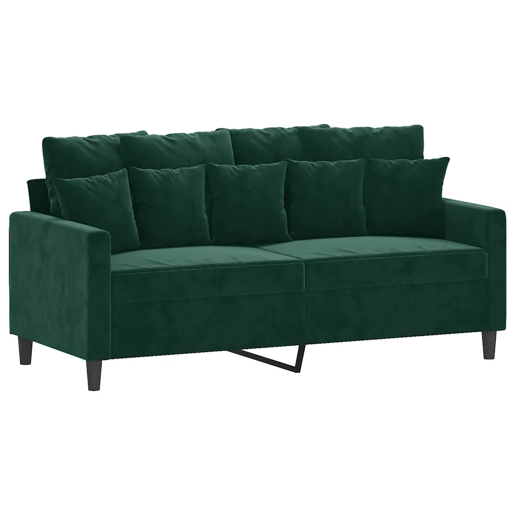 Divano a 2 Posti Verde Scuro 140 cm in Vellutocod mxl 83997