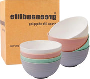 Collezione di scatole da dessert e insalata in plastica leggera e resistente, set di 8 pezzi, materiale BPA-free, adatto per bambini e adulti.