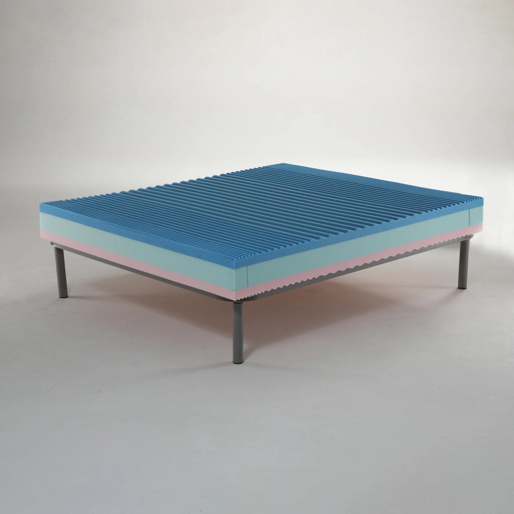 Materasso a molla singolo rigido 95X195 Cm ortopedico, capovolgibile lato rigido/semirigido Massaggiante H21cm, contro il mal di schiena, tessuto anallergico - MOD. MASSAGE.21