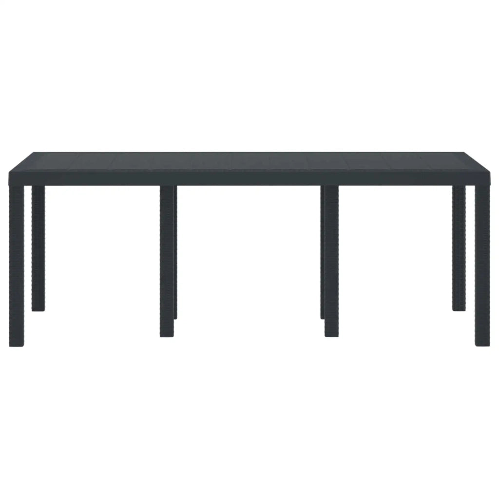 Tavolo da Giardino Antracite 200 x 100 x 73 cm polyrattan