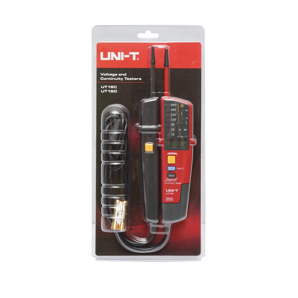 Tester di tensione digitale A/DC 6 funzioni 12-690V UT18C, UNI-T