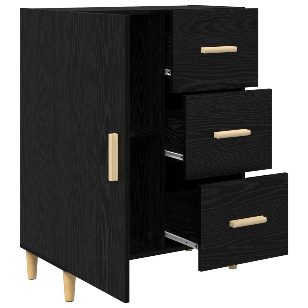 Credenza Rovere nero 34 x 69.5 x 90 cm Legno multistrato 880654