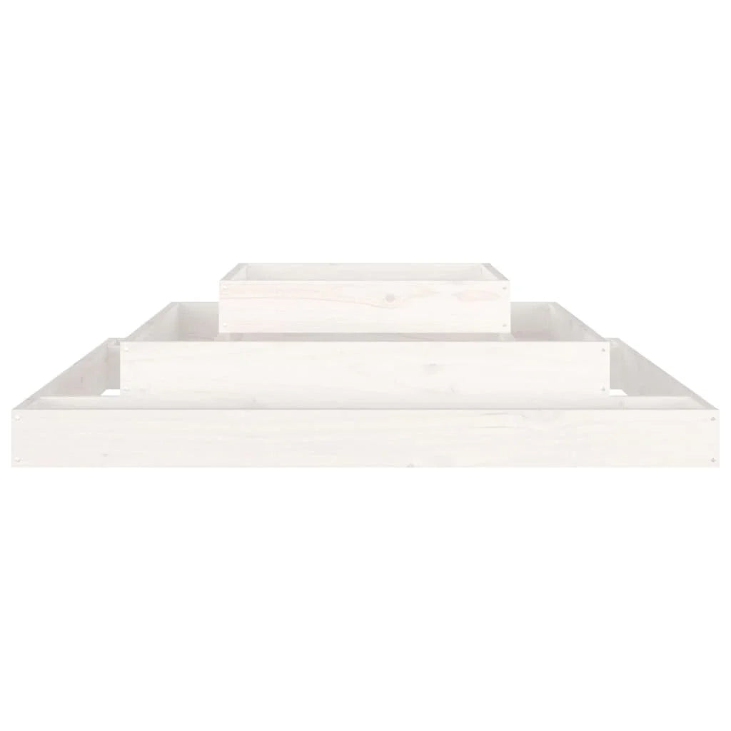 Fioriera rialzata per piante fiori terrazza giardino 110 x 110 x 27 cm legno massello di pino bianco 02_0037309