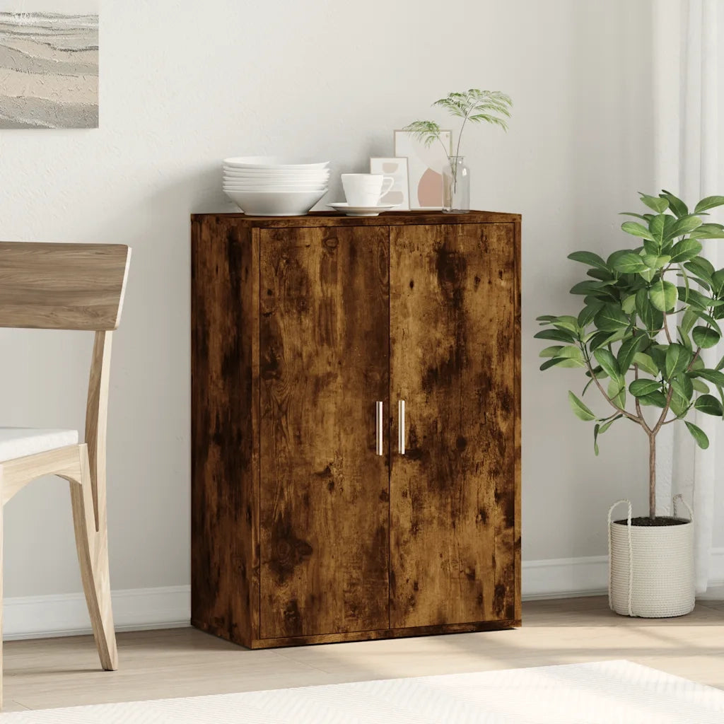 Credenza Rovere Fumo 60x31x84 cm in Legno Multistrato 840489
