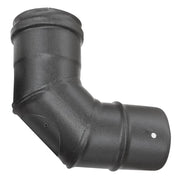 Curva 90 con ispezione canna fumaria  DN 80 smaltato verniciatosmaltato 600 gradi stufa pellet tubo nero CE Made in Italy