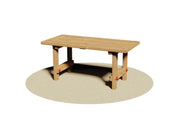 Tavolo bambini 891 Giochipark legno pino EN 1176 cm120x60x54h età 2-8