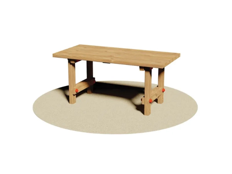 Tavolo bambini 891 Giochipark legno pino EN 1176 cm120x60x54h età 2-8