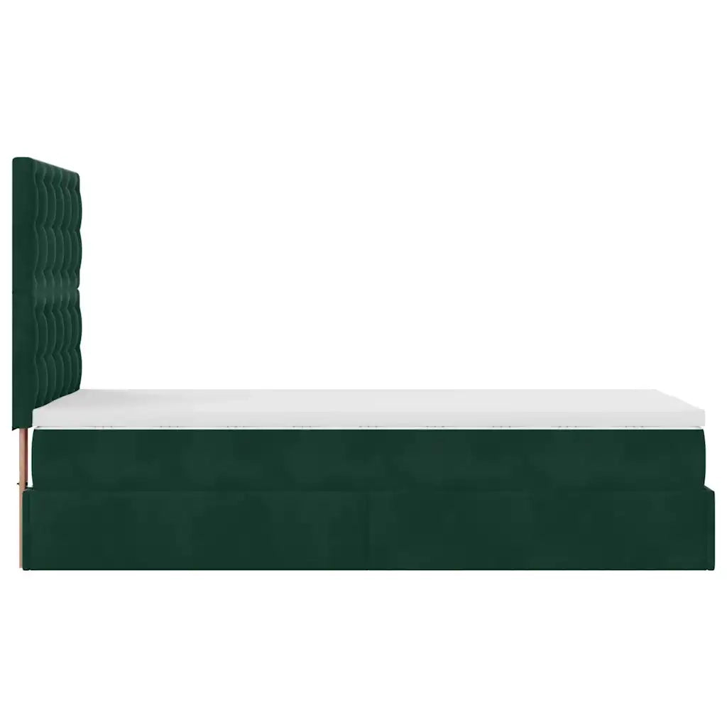 Struttura Letto Pouf con Materassi 90x190 cm in Velluto 3314435
