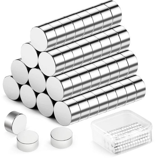 60 pezzi di magneti mini, piccoli, 6 x 3 mm, magneti neodimio, magneti per frigorifero per hobby, magneti con forte aderenza per lavagna bianca, frigorifero, hobby, foto.
