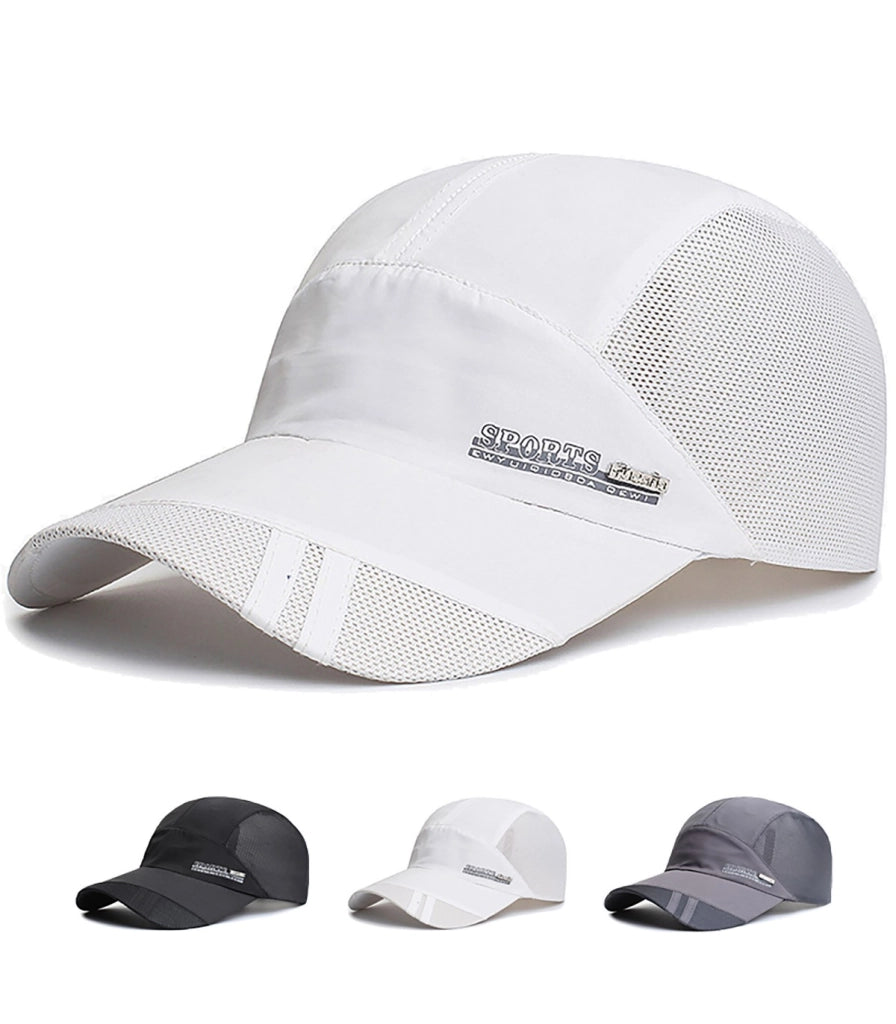 CAPPELLINO - VISIERA LUNGA MODERNA | Asciugatura Rapida Unisex | Visiera 3D con Rete | Ventilato, Ultra Leggero, Regolabile