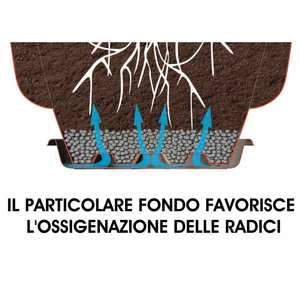 FIORIERA OASI D80XH80 CON SOTTOVASO COTTO CHIARO POLIPROPILENE