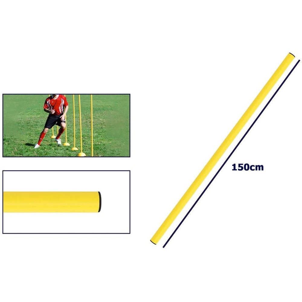 Trade Shop - Marcatori Per Allenamento Altezza 150 Cm Calcio Barra Ostacoli Slalom Fluo -